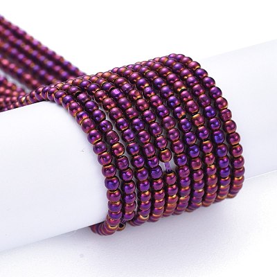 Electroplate Glass Beads Strands EGLA-K014-A-FP03-1