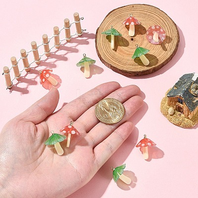 10Pcs 2 Colors Plastic Pendants KY-FS0001-34A-1