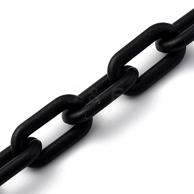 Handmade Spray Painted CCB Plastic Cable Chains AJEW-JB00729-01-1