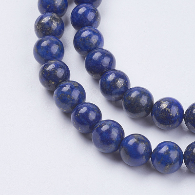 Natural Lapis Lazuli(Filled Color Glue) Beads Strands X-G-K269-02-8mm-1