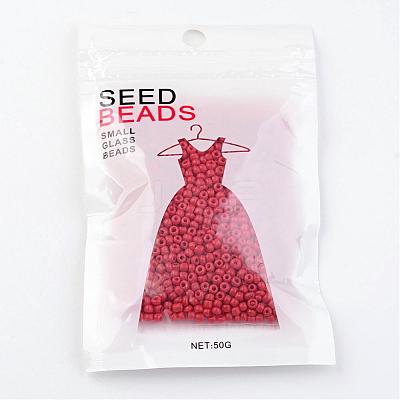 8/0 3mm Baking Paint Glass Seed Beads Loose Spacer Beads X-SEED-S002-K20-1