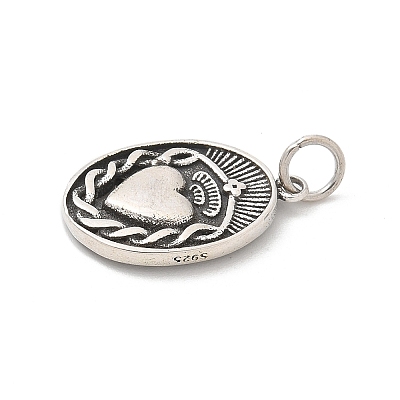 925 Sterling Silver Pendants STER-R008-04AS-06-1