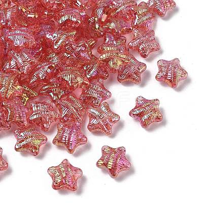 UV Plating Transparent Acrylic Beads OACR-G051-01A-1