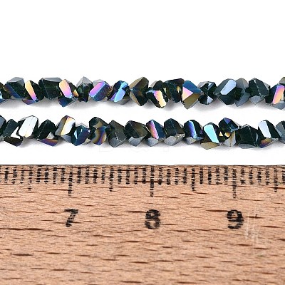 Electroplate Opaque Glass Beads Strands LS-EGLA-Q139-01A-C17-1