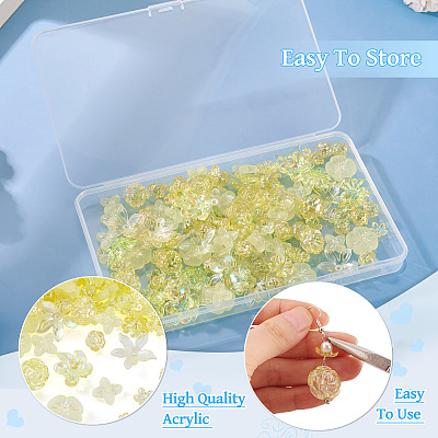 130Pcs 8 Styles Plating Acrylic Beads OACR-TA0004-51A-1