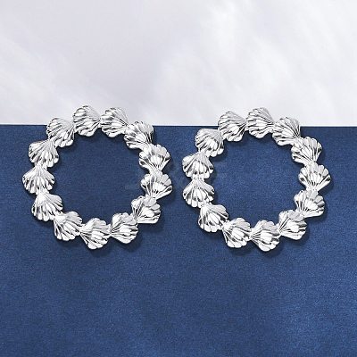 304 Stainless Steel Stud Earrings for Women EJEW-K306-18P-1
