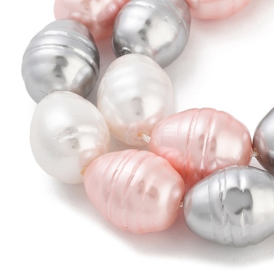 Electroplated Shell Pearl Beads Strands BSHE-H110-01-05-1