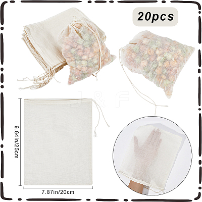 Cotton Cloth Filter Bags AJEW-BBC0002-19A-1