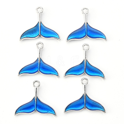 Platinum Alloy Enamel Pendants ENAM-R136-32-1