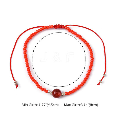 Nylon Thread Braided Beads Bracelets BJEW-JB04346-06-1