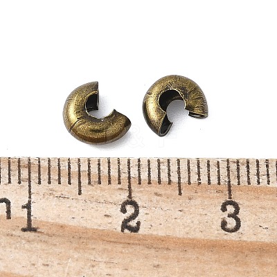 Iron Crimp Beads Covers IFIN-H030-AB-1