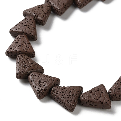 Triangle Dyed Natural Lava Rock Beads Strands G-O126-04A-14-1