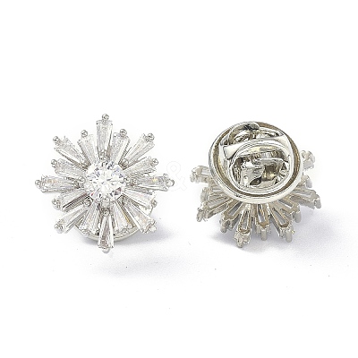 Sparkling Flower Brooch Pin LS-JEWB-K006-01P-1
