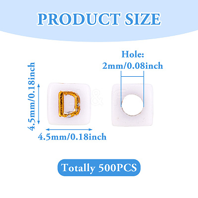 Opaque Acrylic Beads MACR-TAG0001-07D-1
