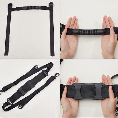 SUPERFINDING 2Pcs 2 Style Nylon Skateboard Shoulder Straps FIND-FH0002-21-1