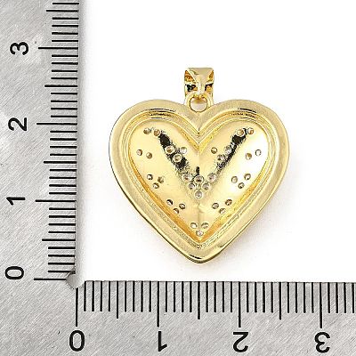 Brass Micro Pave Cubic Zirconia Pendants KK-Q066-18B-G-1