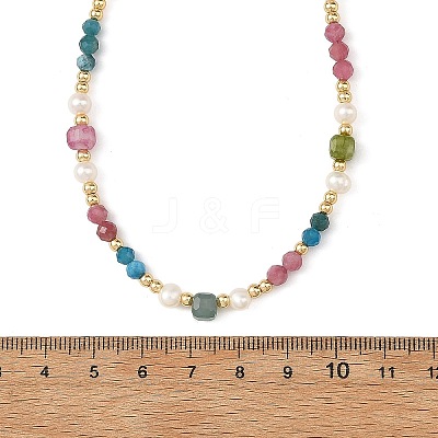 Gemstone & Natural Cultured Freshwater Pearl Beads Necklaces for Women NJEW-JN06518-01-1
