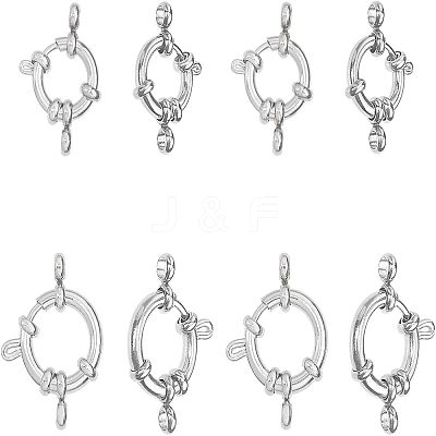 304 Stainless Steel Smooth Surface Spring Ring Clasps STAS-UN0001-02P-1