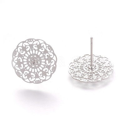 Brass Stud Earring KK-O115-08P-1