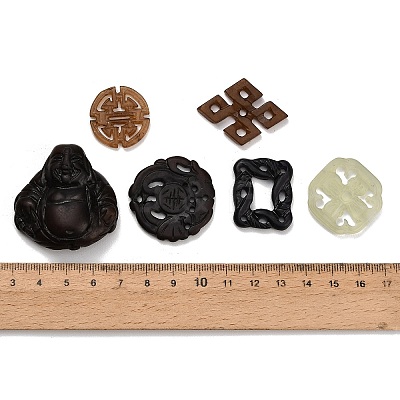 Natural Xiuyan Jade Findings Kits GG-CBA04B0-01-1