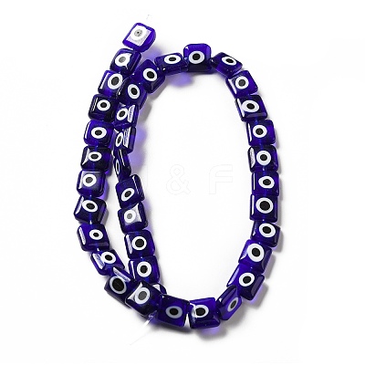 Handmade Evil Eye Lampwork Beads Strands LAMP-F026-02C-1
