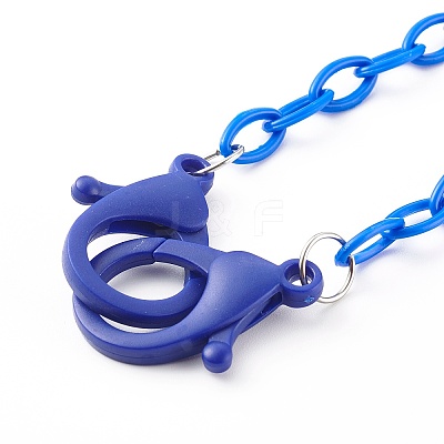 3Pcs 3 Colors Personalized ABS Plastic Cable Chain Necklaces NJEW-JN03484-02-1
