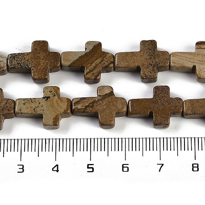 Natural Picture Jasper Beads Strands G-I369-A05-02-1