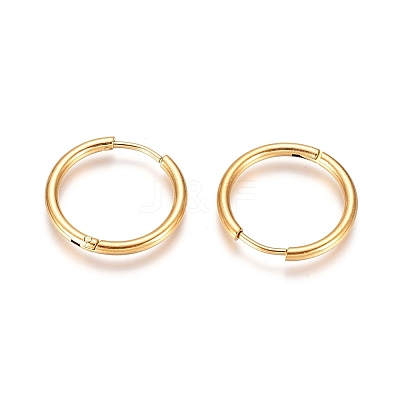 304 Stainless Steel Huggie Hoop Earrings EJEW-G272-02-20mm-G-1