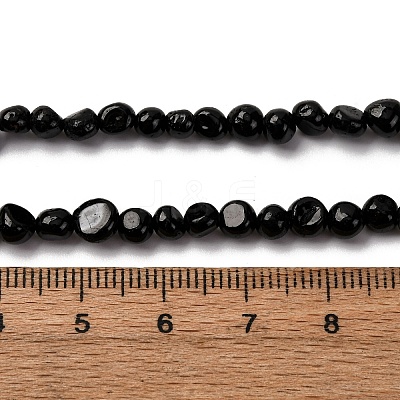 Natural Black Tourmaline Beads Strands G-I389-A30-A-1