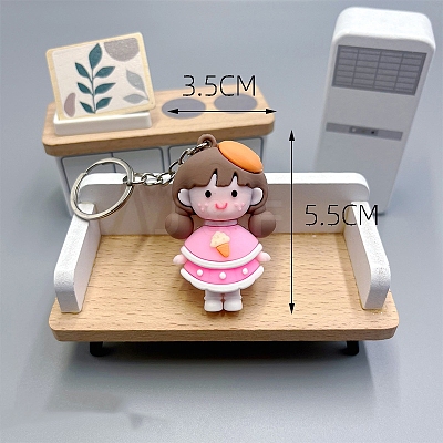 Girl PVC Bag Keychain PW-WG0BCC7-06-1
