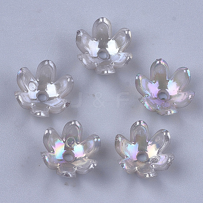 100G Transparent Acrylic Bead Caps TACR-SZ0001-37-1