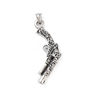 Retro 304 Stainless Steel Pendants STAS-I205-06AS-B-1