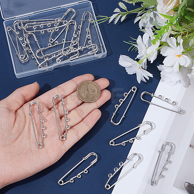 20Pcs Steel Heavy Duty Safety Pins Brooch Pins DIY-SC0033-20-1