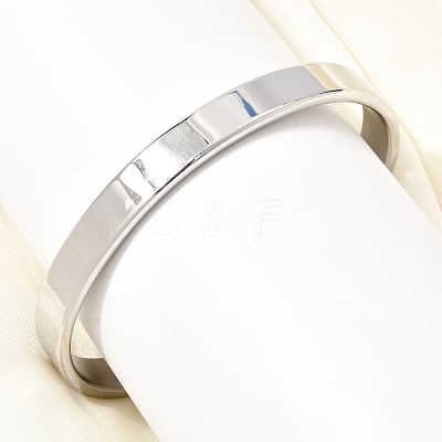 304 Stainless Steel Plain Open Cuff Bangles for Women SA-CBAC920-08P-1