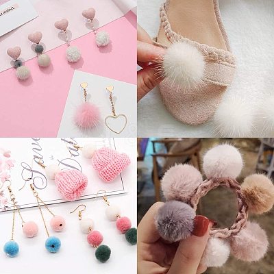 Faux Mink Fur Covered Pendants WOVE-MSMC003-04-1