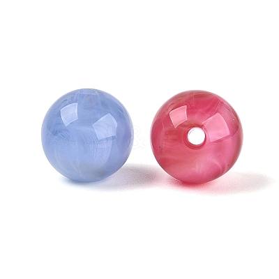 Two Tone Opaque Acrylic Beads OACR-Q205-05B-1