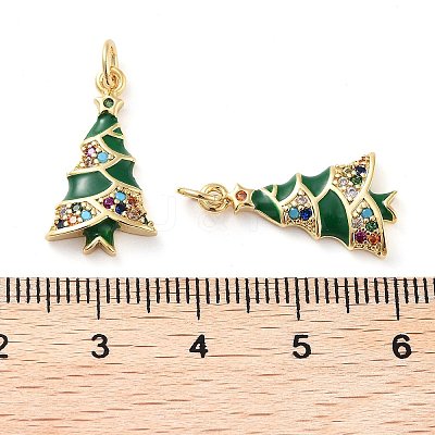Christmas Theme Rack Plating Brass Pendants KK-M280-11E-G-1