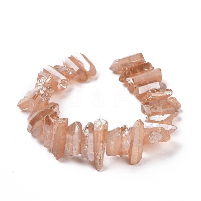 Natural Quartz Crystal Points Beads Strands G-K181-B26-1
