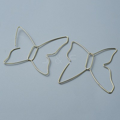 Special Iron Hollow Out Butterfly Dangle Earrings EJEW-WH0011-18G-1