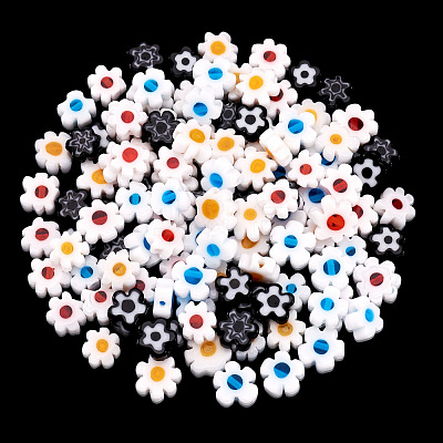 120Pcs 4 Styles Handmade Millefiori Glass Bead Strands LAMP-TA0002-69-1
