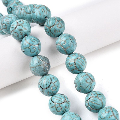 Synthetic Turquoise Beads Strands UNKW-T001-01B-1