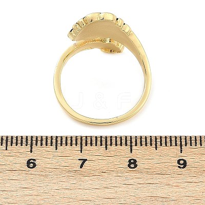 Brass Cuff Rings for Women RJEW-D318-02G-1