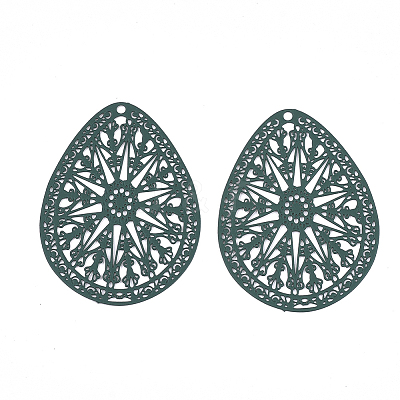 430 Stainless Steel Filigree Pendants LS-X-STAS-S108-16B-1