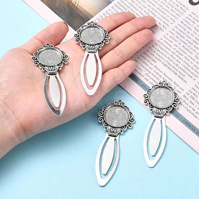 Tibetan Style Bookmark Cabochon Settings X-TIBE-S157-AS-NR-1
