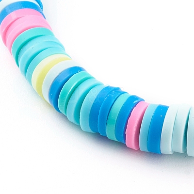 Polymer Clay Heishi Beads Stretch Bracelets Sets BJEW-JB06176-1