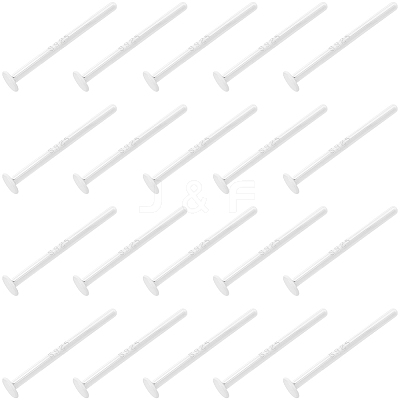 10Pairs 925 Sterling Silver Flat Pad Stud Earring Findings STER-BBC0009-02-1
