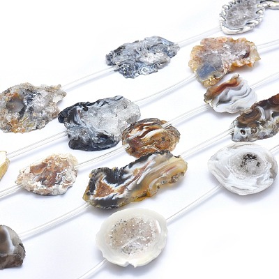 Natural Agate Beads Strands G-I213-14-1