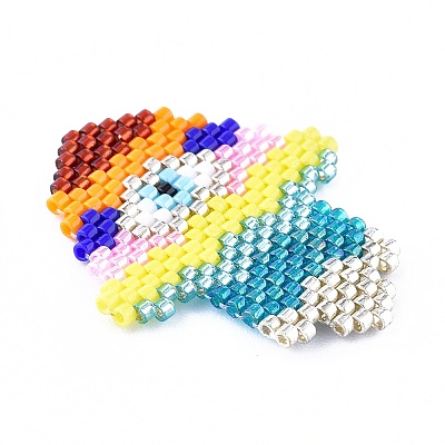Handmade Seed Beads Pendants SEED-I012-37-1