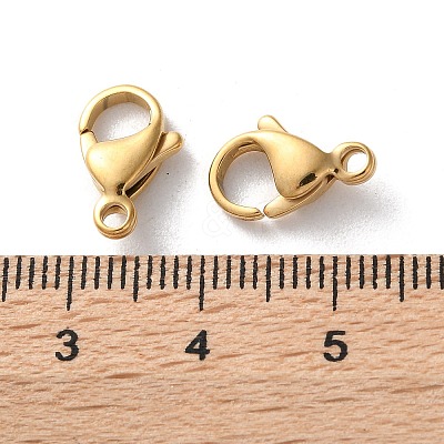 304 Stainless Steel Lobster Claw Clasps X-STAS-V007-01D-G-1