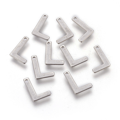 Tarnish Resistant 304 Stainless Steel Charms STAS-F175-02P-L-1